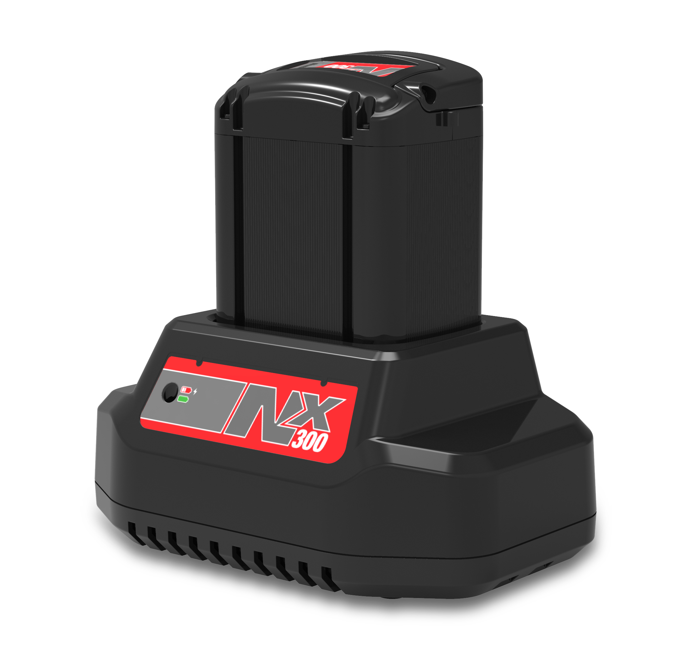 1. NX300 Battery on Charging Dock (handle down)